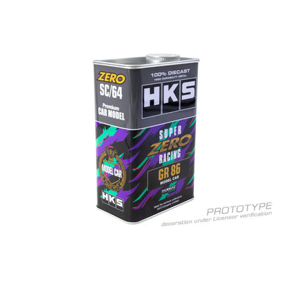 PRE-ORDER | HKS Toyota GR86 with Metal Oil Can Packaging 1:64 Scale (Grey) by Tarmac Works