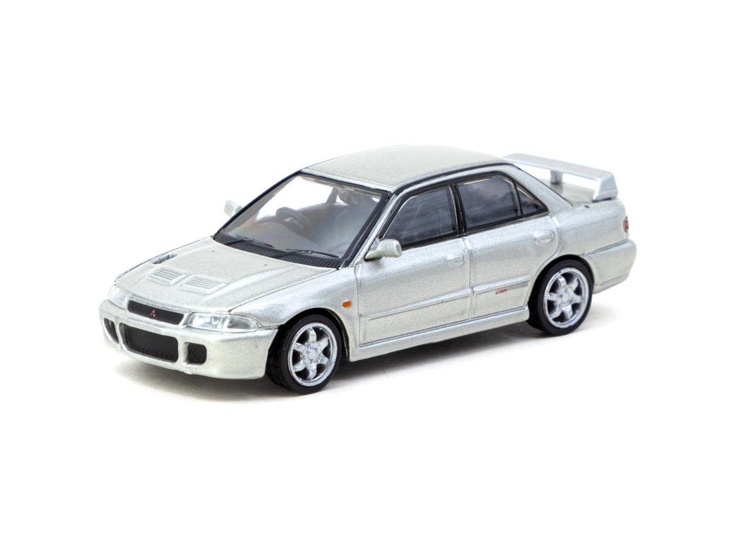 Mitsubishi Lancer GSR Evolution Global64 With Tarmac Cards 1:64 Scale Diecast Collectible