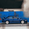 PRE-ORDER Tarmac Works Mitsubishi Lancer GSR Evolution II Chance of Chase Car, 1:64 Scale (Blue)