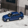 PRE-ORDER Tarmac Works Mitsubishi Lancer GSR Evolution II Chance of Chase Car, 1:64 Scale (Blue)