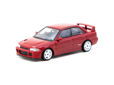 Mitsubishi Lancer GSR Evolution II with Tarmac Cards Global64 1:64 Scale Diecast Collectible