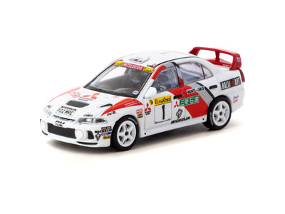 Tarmac Works Mitsubishi Lancer Evo IV Monte Carlo Rally 1997 #1 Global64 1:64 Diecast Model