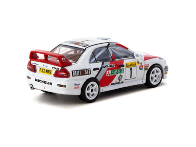 Tarmac Works Mitsubishi Lancer Evo IV Monte Carlo Rally 1997 #1 Global64 1:64 Diecast Model