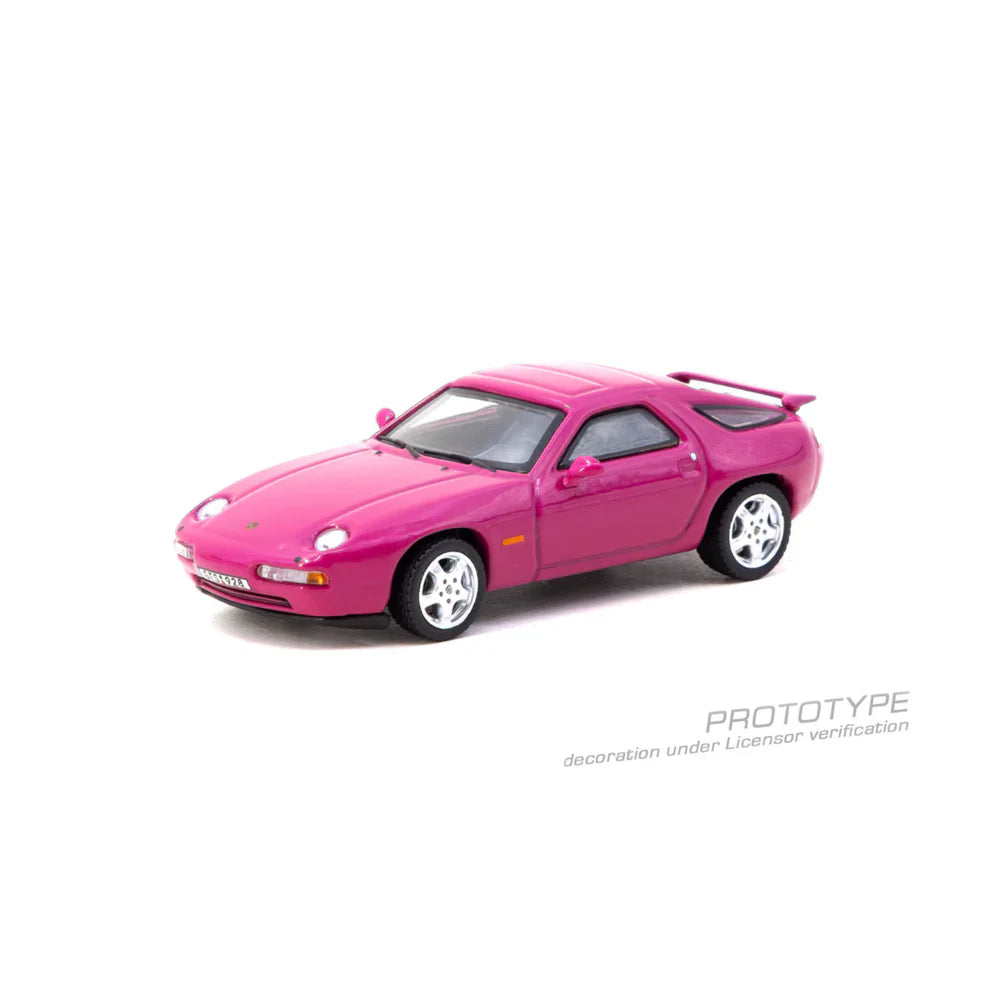 PRE-ORDER Tarmac Works Porsche 928 GTS Chance of Chase Car with Pop-Up Head-Lights, 1:64 Scale (Rubystone Red)
