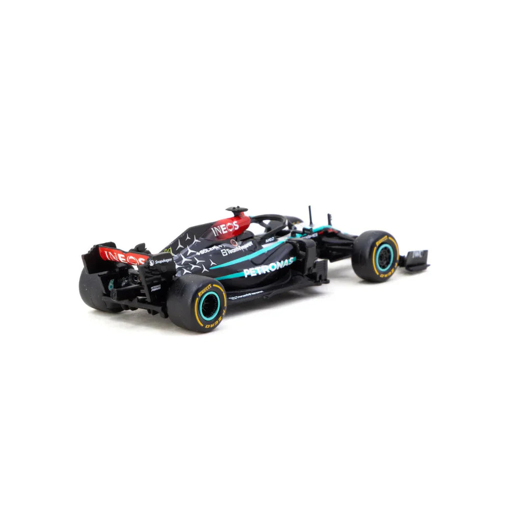 Tarmac Works Mercedes-AMG F1 W12 E Performance New York Demo Run Lewis Hamilton 2024 1:64 Scale Diecast Model