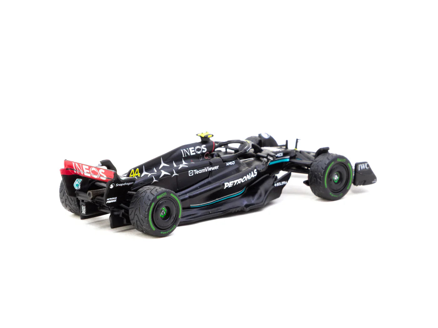 Tarmac Works X iXO Models GLOBAL64 Mercedes-AMG F1 W14 E Performance Monaco GP 2023 Lewis Hamilton 1:64 Diecast
