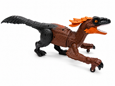 TC02 RC Fire Steel Dinosaur Toy – Brown/Orange