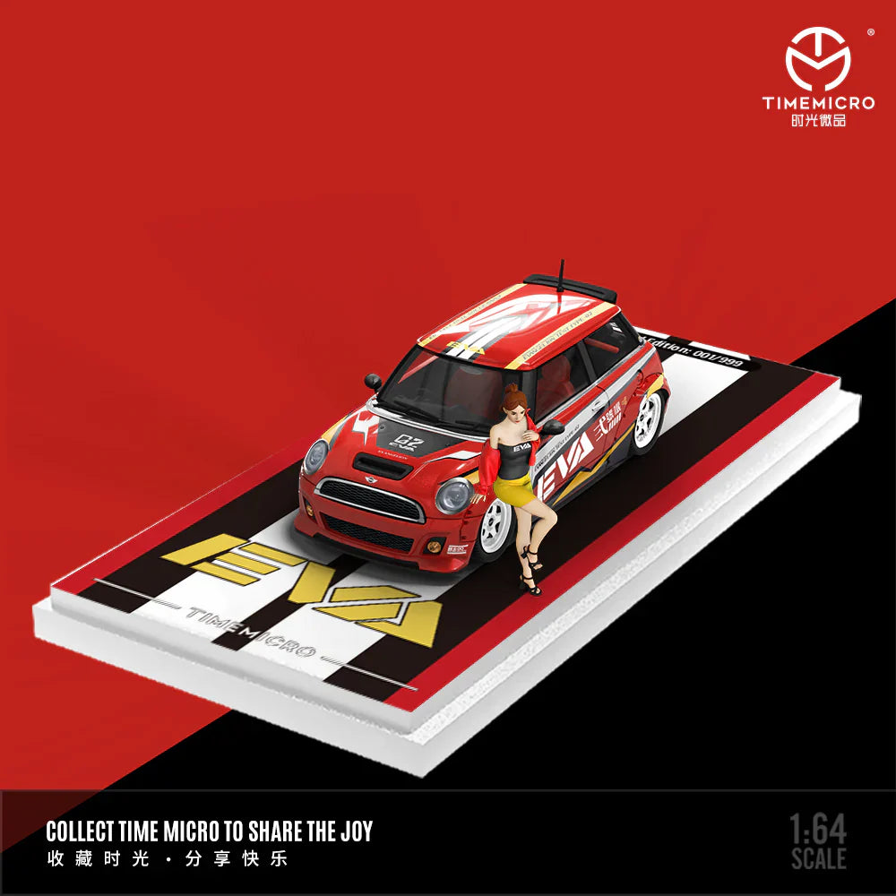 PRE-ORDER | BMW Mini Cooper Red EVA No.2 Doll Edition 1:64 Scale by Time Micro