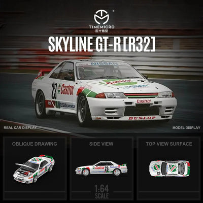 PRE-ORDER | TM Nissan GT-R R32 Castrol No.23 Figure Edition 1:64 Scale by Time Micro