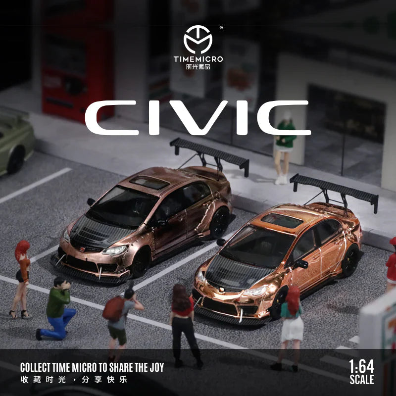 PRE-ORDER | Honda Civic Explosive Modification 1:64 Scale (Rose Gold) by Time Micro