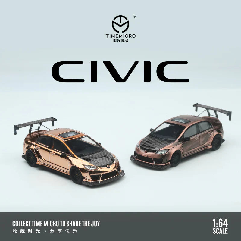 PRE-ORDER | Honda Civic Explosive Modification 1:64 Scale (Rose Gold) by Time Micro