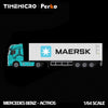 PRE-ORDER | Mercedes-Benz Actros Container Truck 1:64 Scale (Blue & White) by Time Micro
