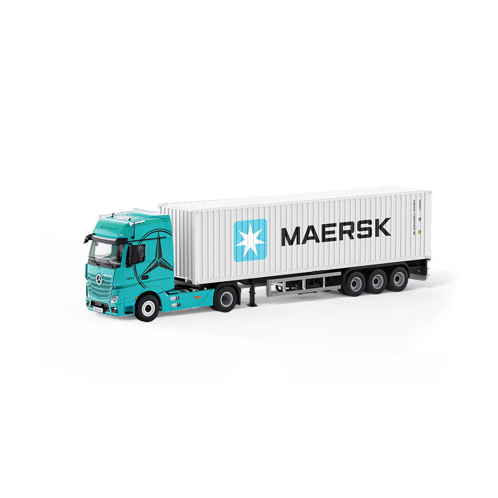 PRE-ORDER | Mercedes-Benz Actros Container Truck 1:64 Scale (Blue & White) by Time Micro