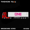 PRE-ORDER | Mercedes-Benz Actros Container Truck 1:64 Scale (Red Flame White) by Time Micro