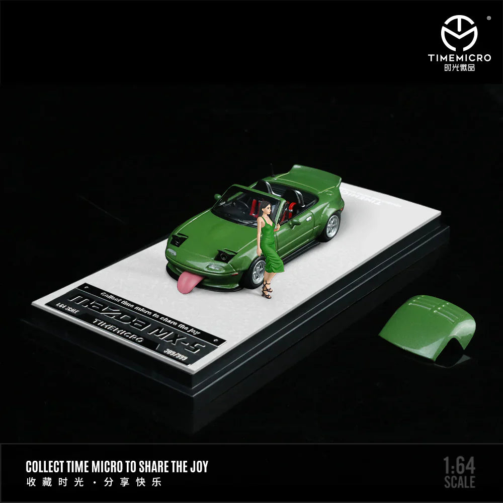 PRE-ORDER | Mazda MX-5 Green Figure Edition 1:64 Scale by Time Micro