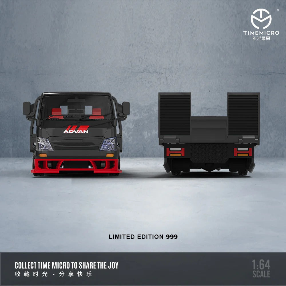 Premium scale diecast model car  – H300 Flatbed Transport Trailer - Advan, 1:64 Scale Collectible