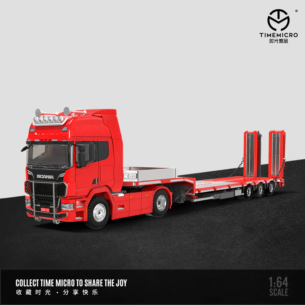 PRE-ORDER | Scania Trailer Transporter 1:64 Scale (Red) by Time Micro
