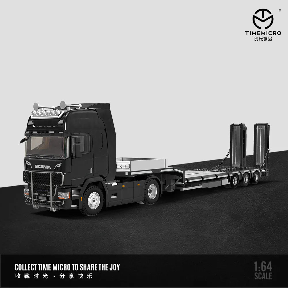 PRE-ORDER | Scania Trailer Transporter 1:64 Scale (Black) by Time Micro