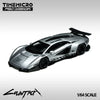 PRE-ORDER | Lamborghini Countach V Matte Silver Grey Exhibition Edition (Limited to 999) 1:64 Scale by Time Micro