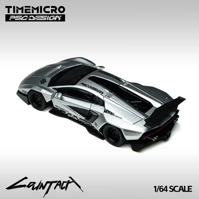 PRE-ORDER | Lamborghini Countach V Matte Silver Grey Exhibition Edition (Limited to 999) 1:64 Scale by Time Micro