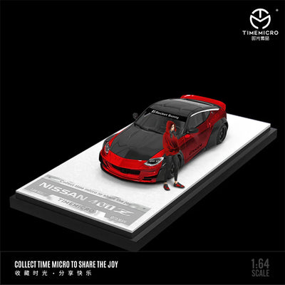 PRE-ORDER | Nissan 400Z Metallic Red Black Figure Edition 1:64 Scale by Time Micro