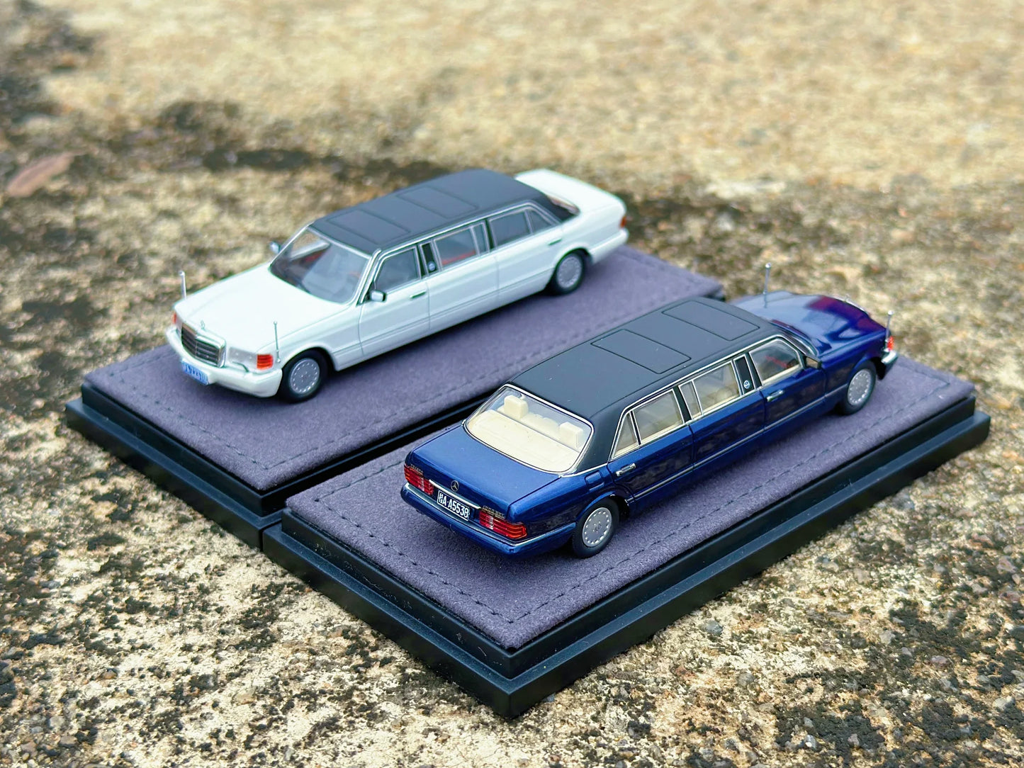 HEC 2026 The Art of Model Mercedes S-Class W126 Trasco 1000SEL Limousine White 1:64 Scale Diecast Model