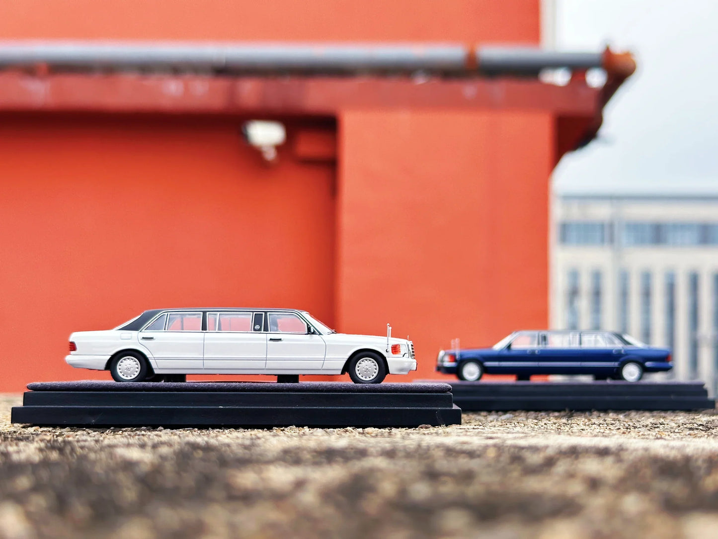 HEC 2026 The Art of Model Mercedes S-Class W126 Trasco 1000SEL Limousine White 1:64 Scale Diecast Model