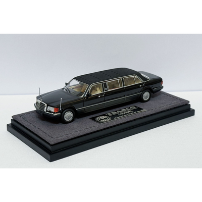 Mercedes S-Class W126 44"Limousine (Trasco Breman 1000SEL) Limited to 999units, 1:64 Scale (Black) by The Art of Model – view 1