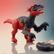 TC02 RC Fire Steel Dinosaur Toy – Red/Black