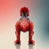 TC02 RC Fire Steel Dinosaur Toy – Red/Black