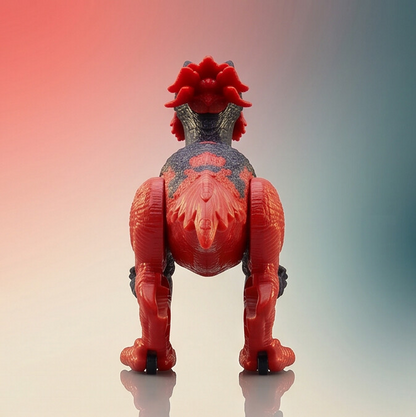 TC02 RC Fire Steel Dinosaur Toy – Red/Black