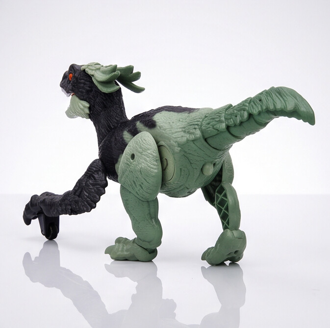 TC02 RC Fire Steel Dinosaur Toy – Green/Black