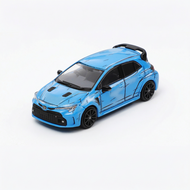 GCD Toyota GR Corolla RHD Manga Blue 2022 1:64 Scale Diecast Model