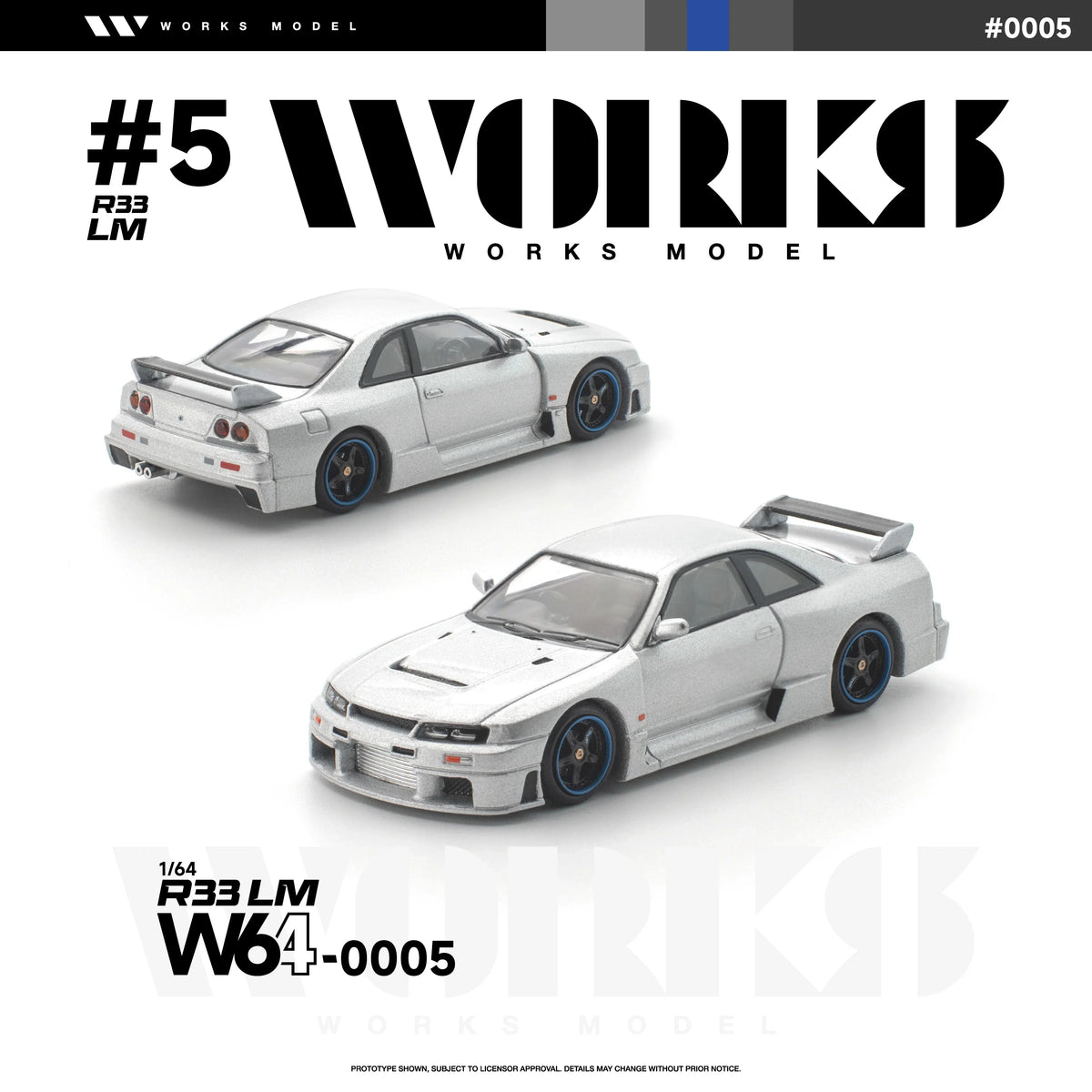 *PRE-ORDER* R33 LM, 1:64 Scale (Silver) - Works Model