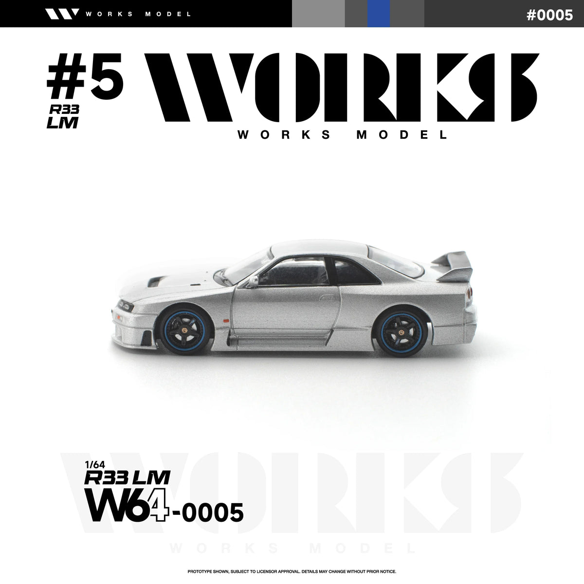 *PRE-ORDER* R33 LM, 1:64 Scale (Silver) - Works Model