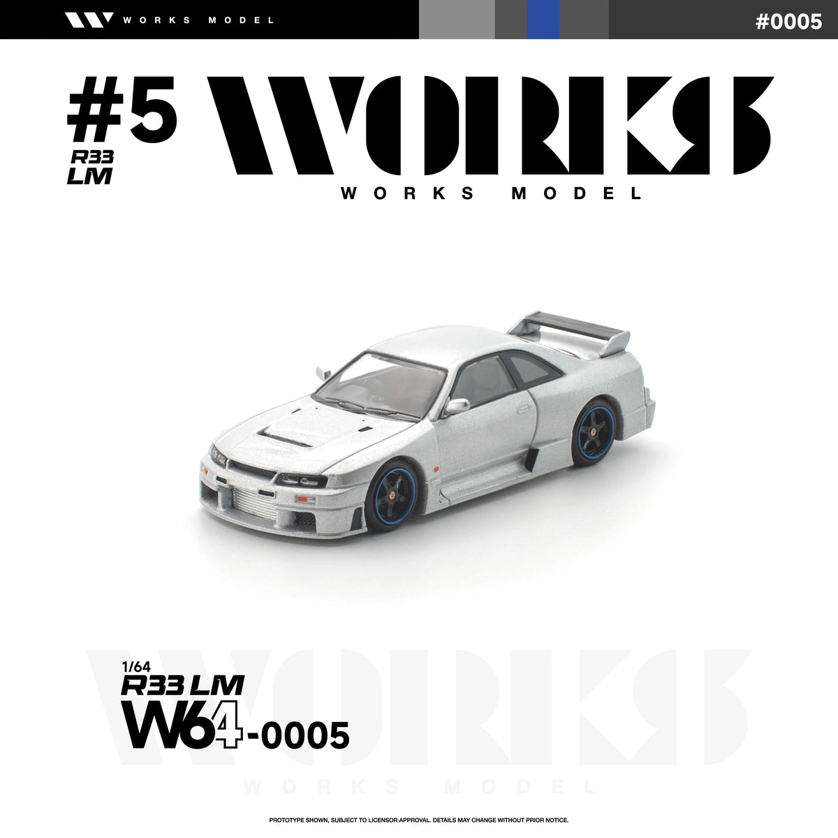 *PRE-ORDER* R33 LM, 1:64 Scale (Silver) - Works Model