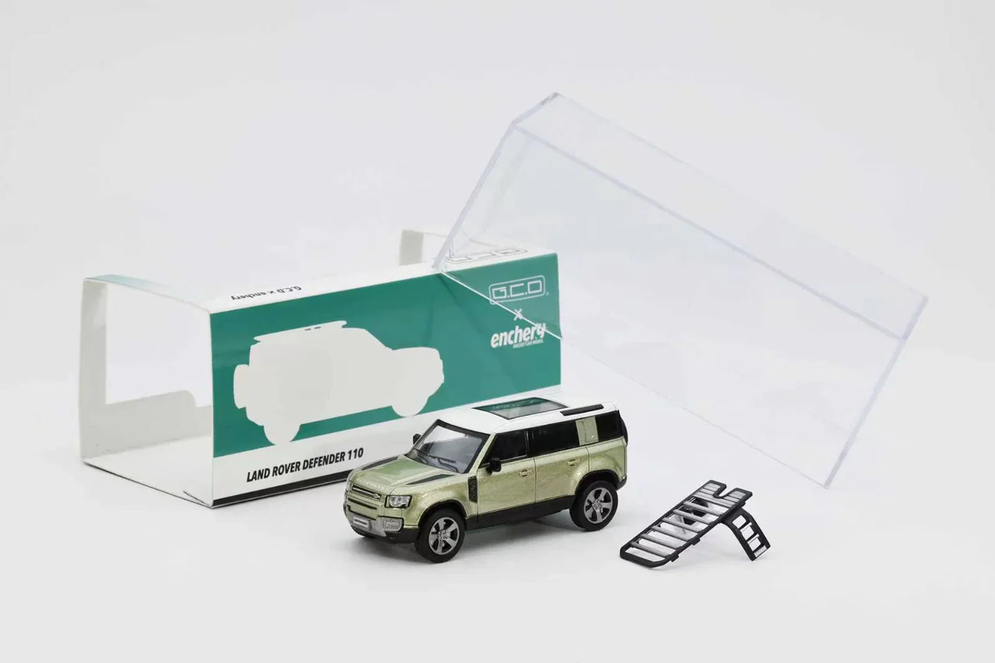 PRE-ORDER | 2021 Land Rover Defender 110 1:64 Scale (Green) by GCD x Enchery