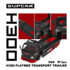 PRE-ORDER | Advan H300 Flatbed Transport Trailer 1:64 Scale (Red) by Time Micro