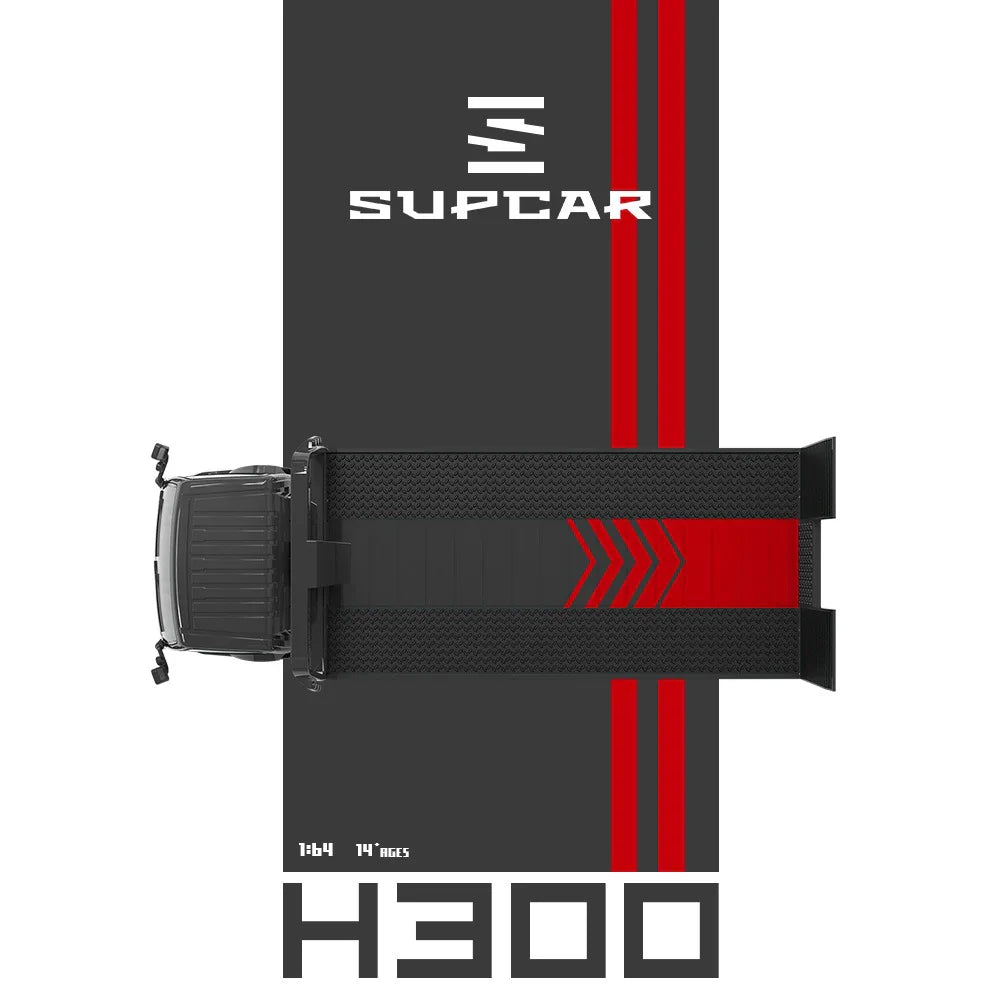 PRE-ORDER | Advan H300 Flatbed Transport Trailer 1:64 Scale (Red) by Time Micro