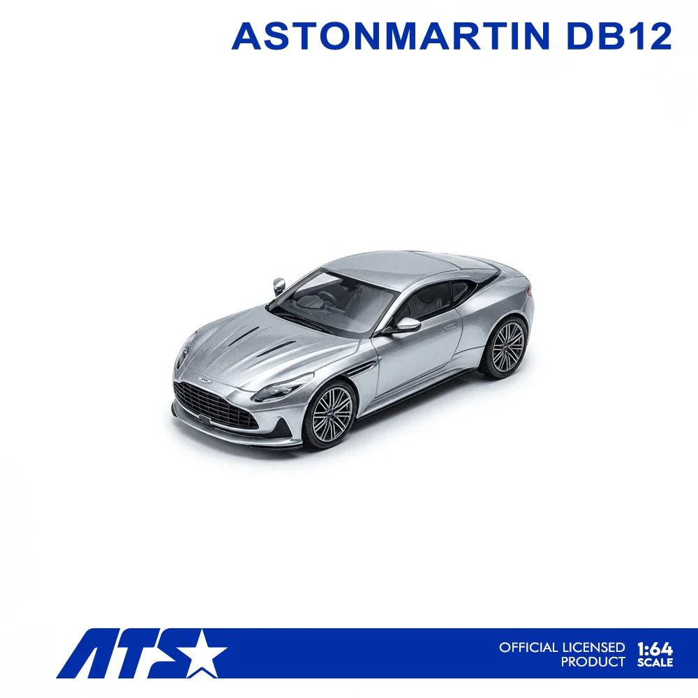 PRE-ORDER | Aston Martin DB12 1:64 Scale (Lightning Silver) by Time Micro