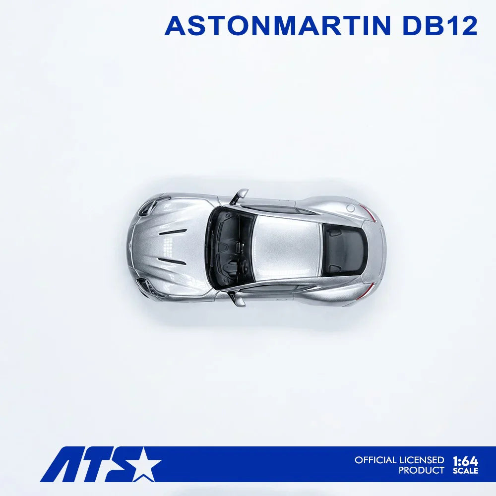 PRE-ORDER | Aston Martin DB12 1:64 Scale (Lightning Silver) by Time Micro