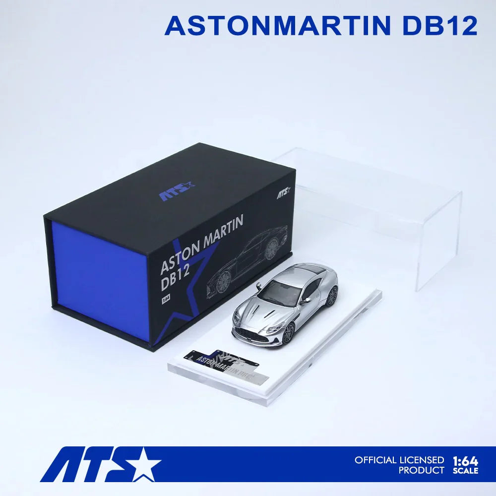 PRE-ORDER | Aston Martin DB12 1:64 Scale (Lightning Silver) by Time Micro