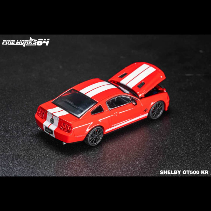 *PRE-ORDER* Ford GT500 KR (2008) Pearl White (Limited to 999pcs), 1:64 Scale (Red)