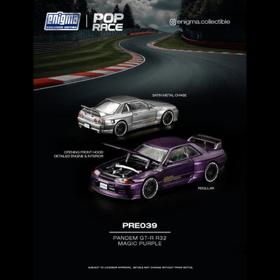 *PRE-ORDER* GT-R R32 Pandem (Chance of Chase Car), 1:64 Scale (Magic Purple) - Pop Race