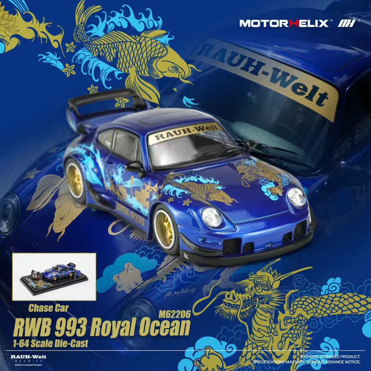 RWB 993 Royal Ocean (Chance of Chase Car), 1:64 Scale by Motor Helix - 1:64 scale, view 1