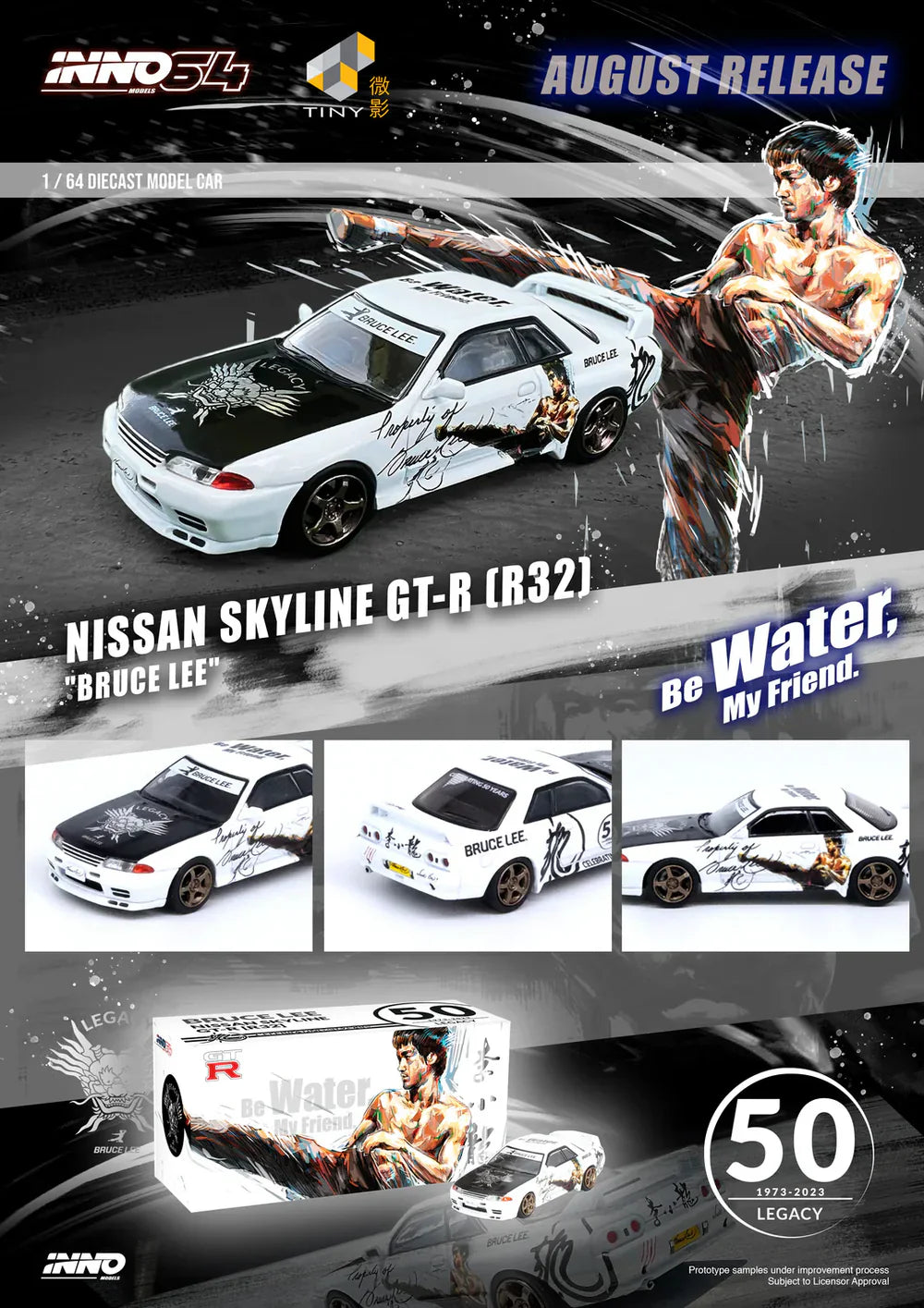 INNO64 Nissan Skyline GT-R R32 Bruce Lee Edition 1:64 Scale Diecast Model (Pre-Order)