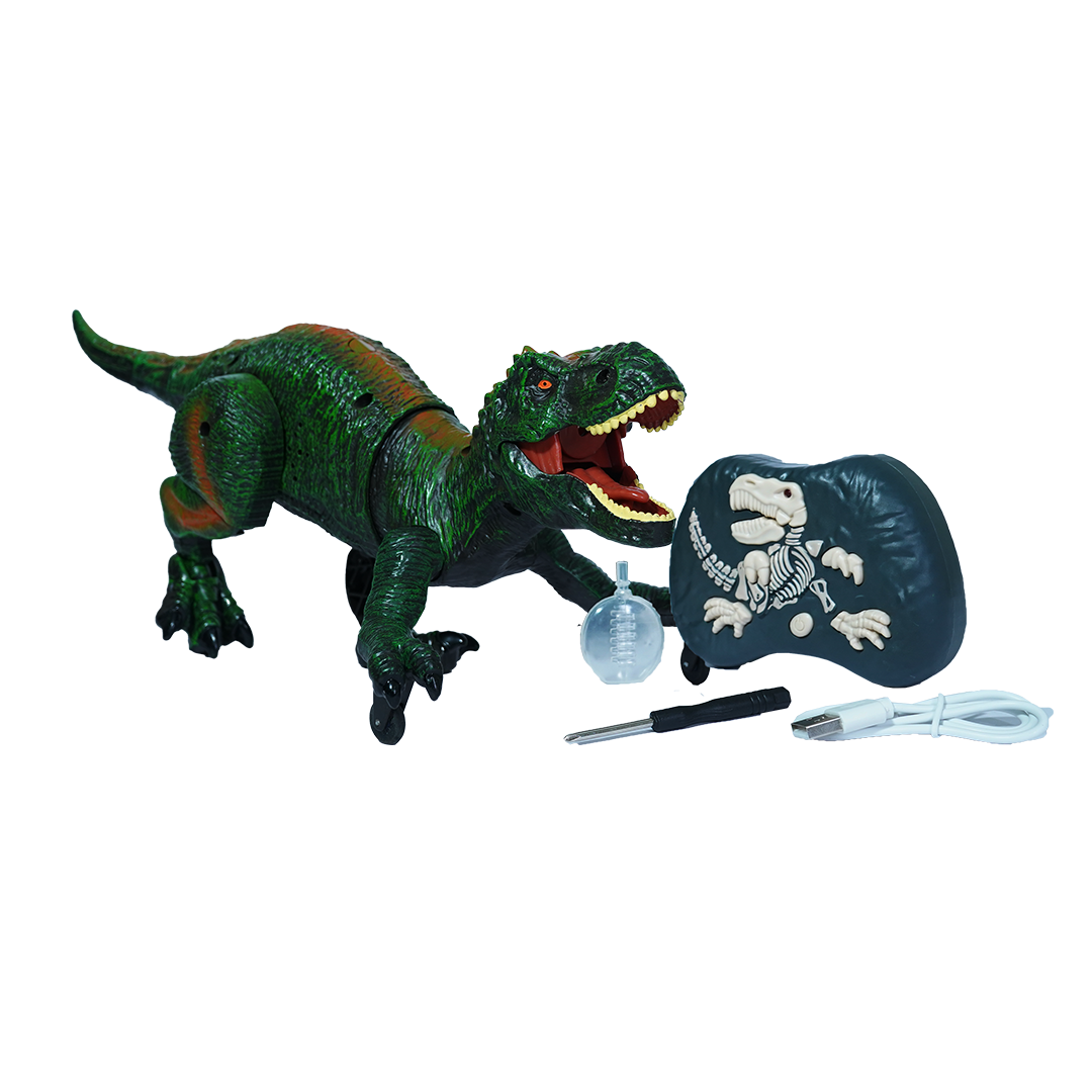 TC03 RC T-Rex Dinosaur Toy – Spray & Crawl-Green