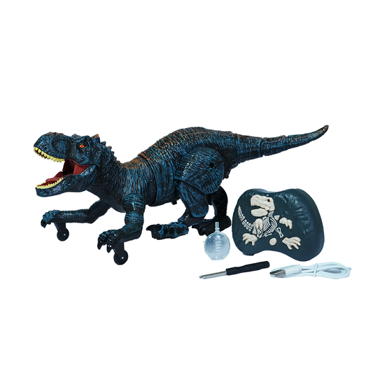 TC03 RC T-Rex Dinosaur Toy – Spray & Crawl-Blue