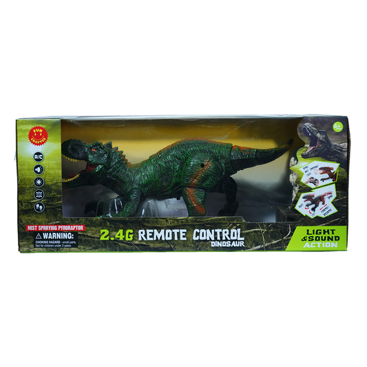 TC03 RC T-Rex Dinosaur Toy – Spray & Crawl-Green