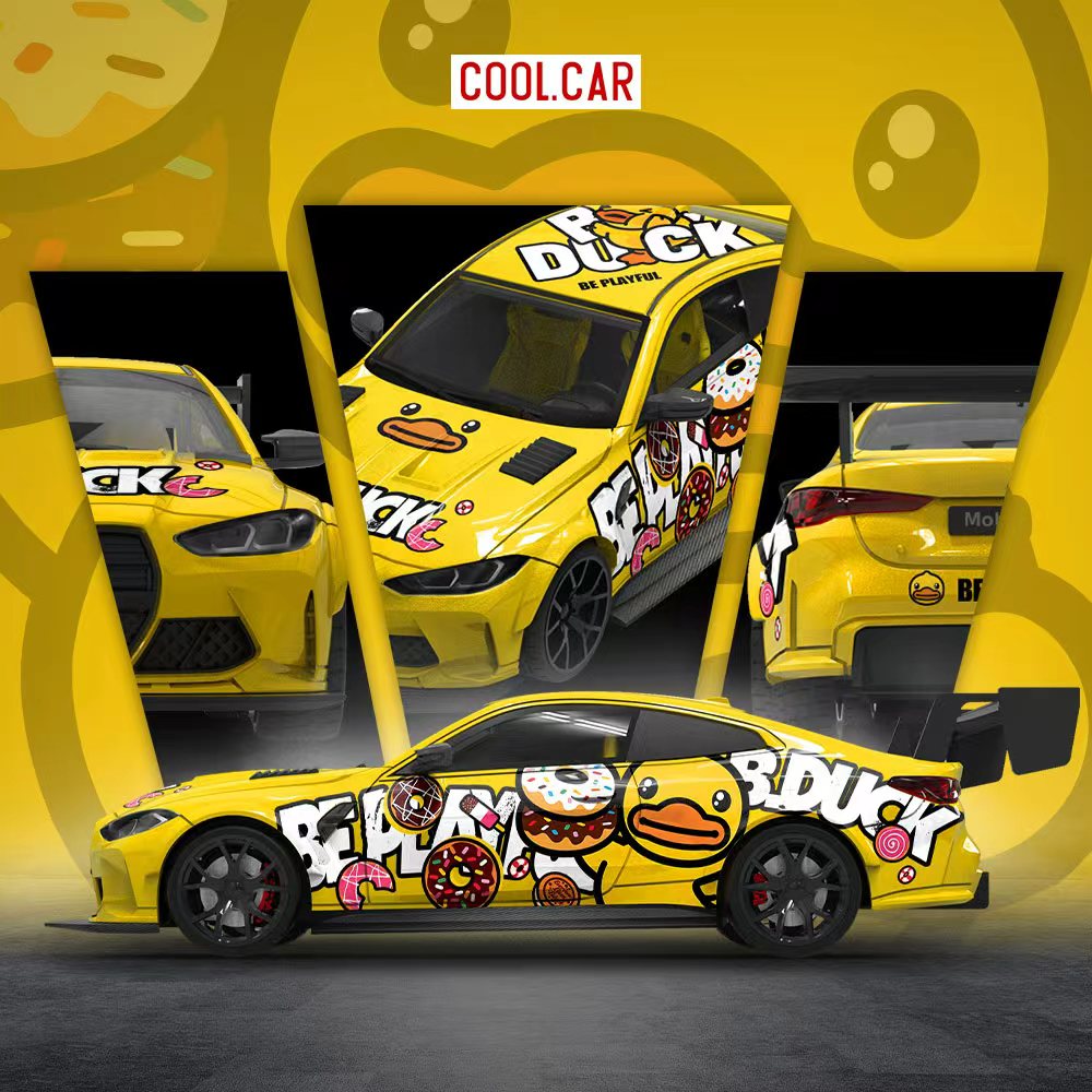 Cool Car BMW M4 B.Duck yellow livery 1:64 scale